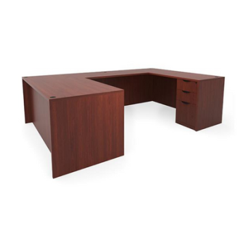 Redish brown U-Shaped desk